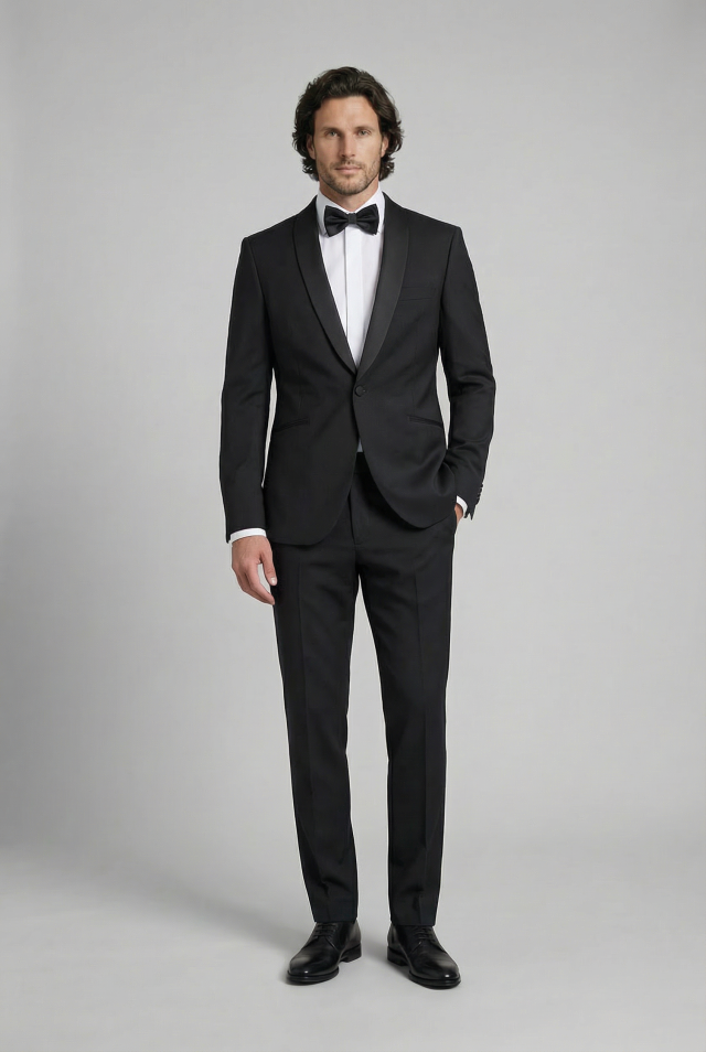 Matera AMF Black Formal Suit